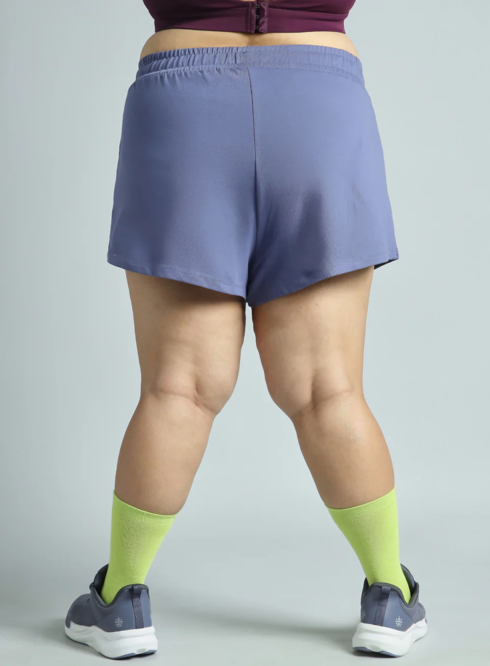 Women's Purple Plus Size Everyday Essential Cotton Shorts - Image 6