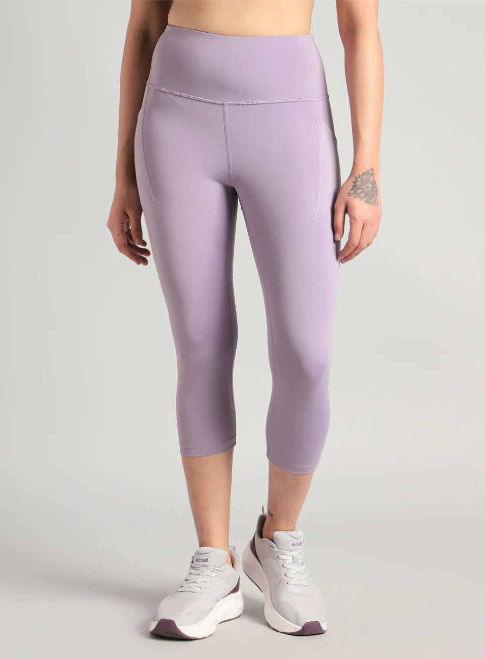 Women's Purple Everyday Run Cropped Length COMFlex Tights - Image 4