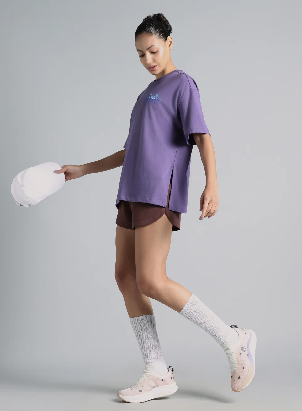 Women's Purple Feel the Beat Print T-shirt - Image 3