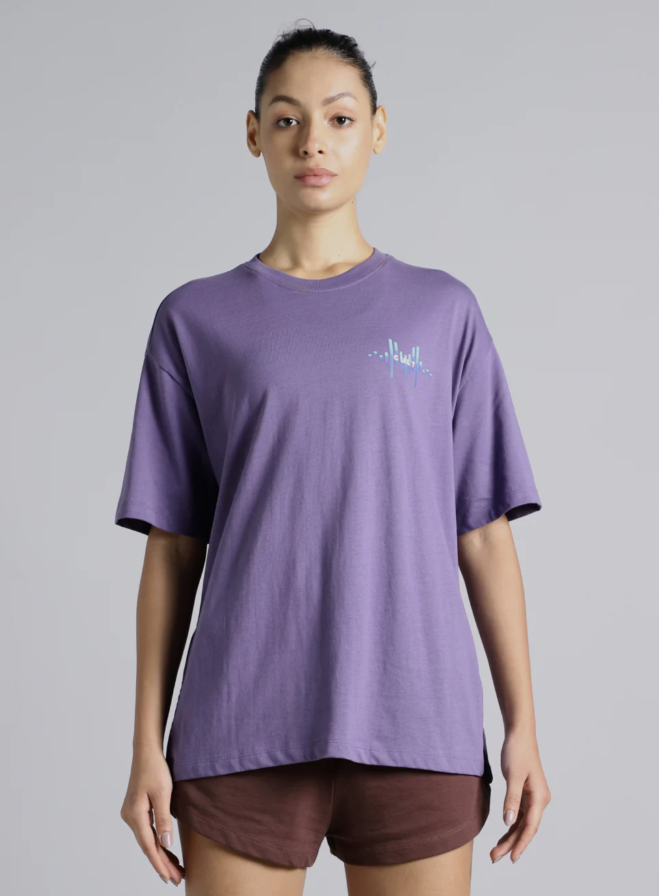 Women's Purple Feel the Beat Print T-shirt - Image 4