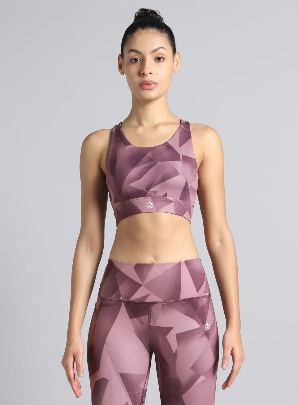 Women's Purple Feel The Beat Printed High Support Bra - Image 4