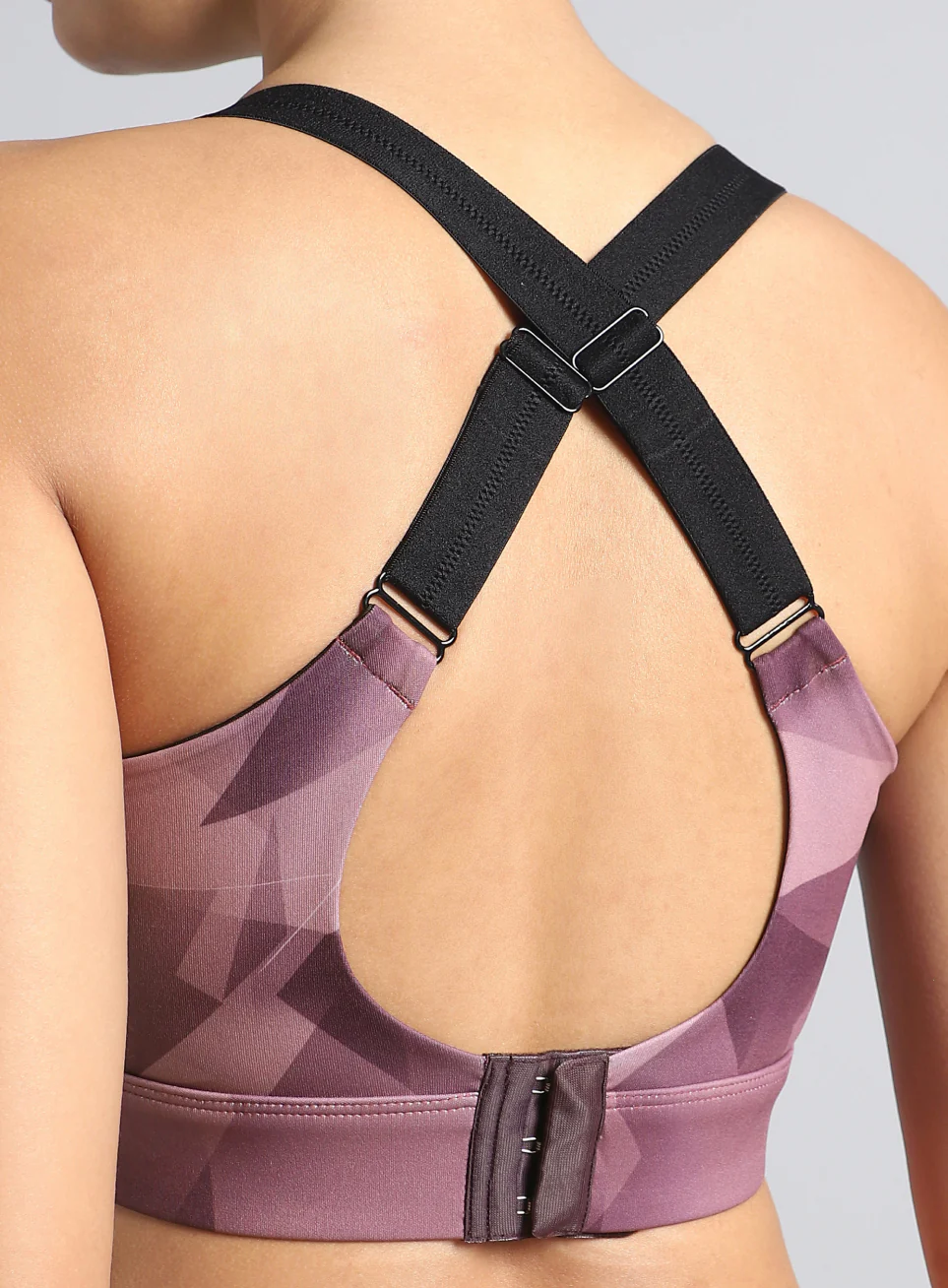 Women's Purple Feel The Beat Printed High Support Bra - Image 8