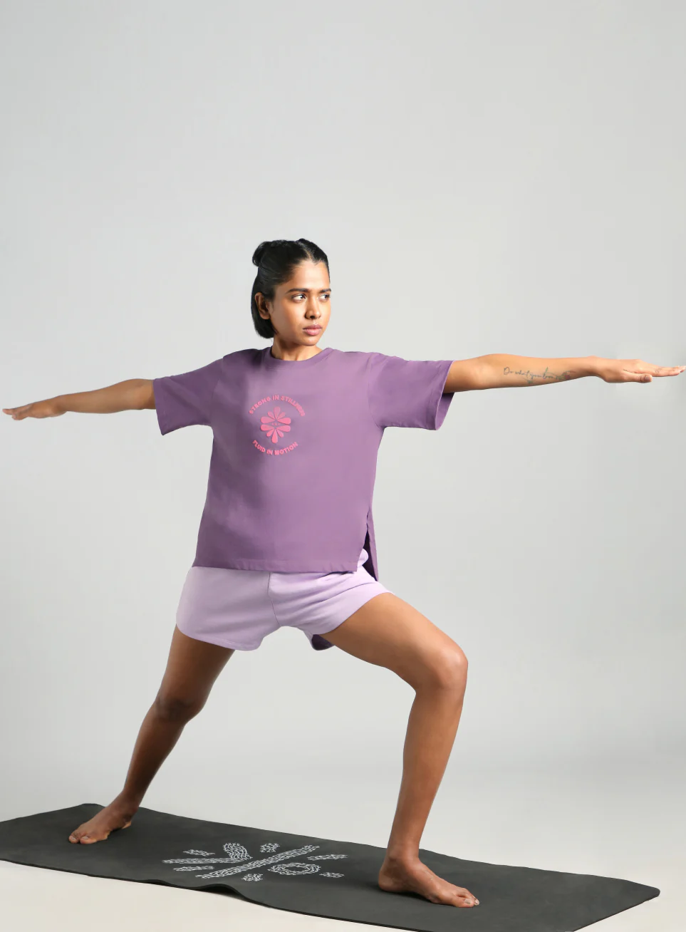 Women's Purple Flow and Flare Relaxed fit T-shirt - Image 2