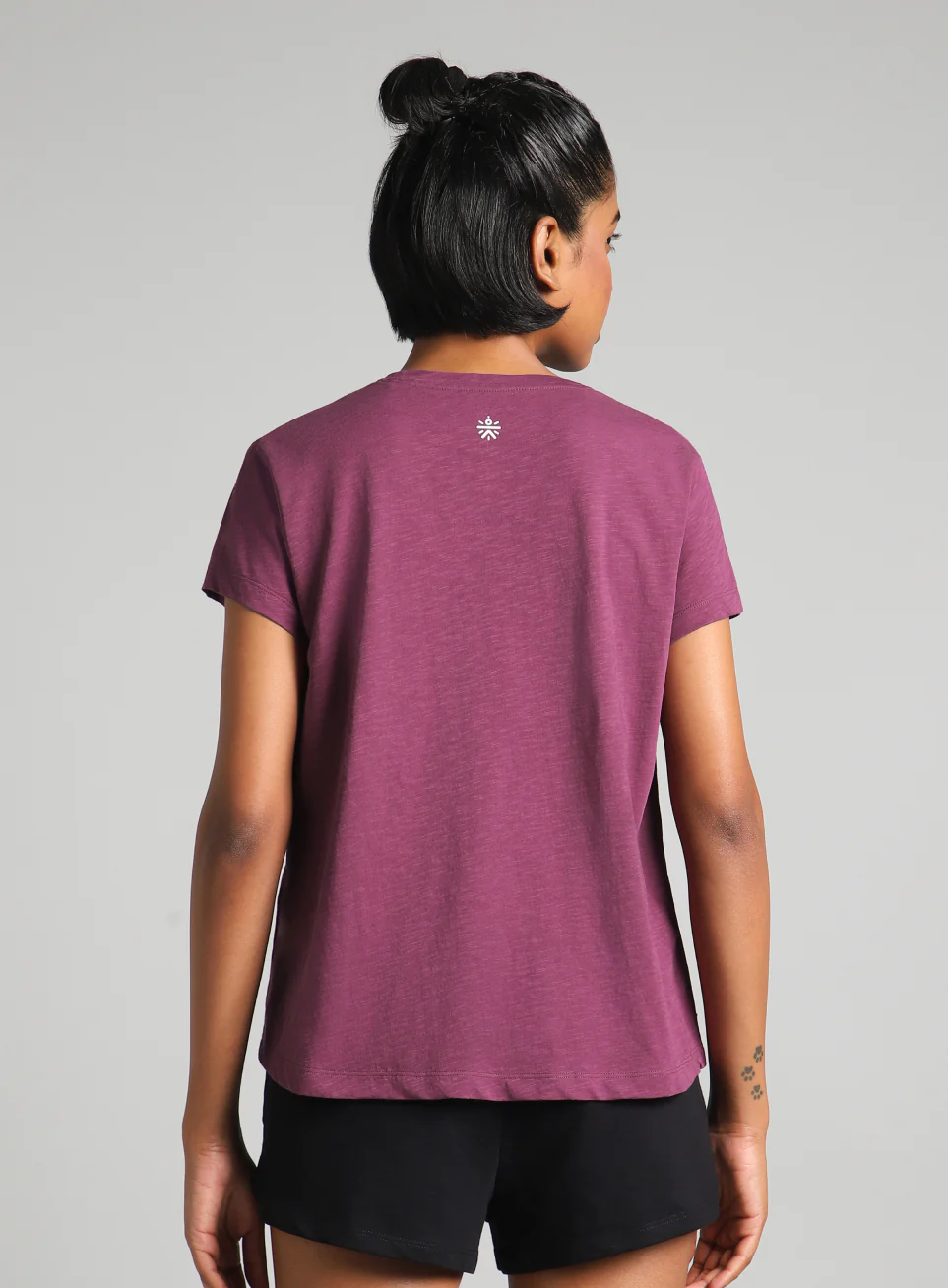 Women's Purple Flow Form Yoga T-shirt - Image 6