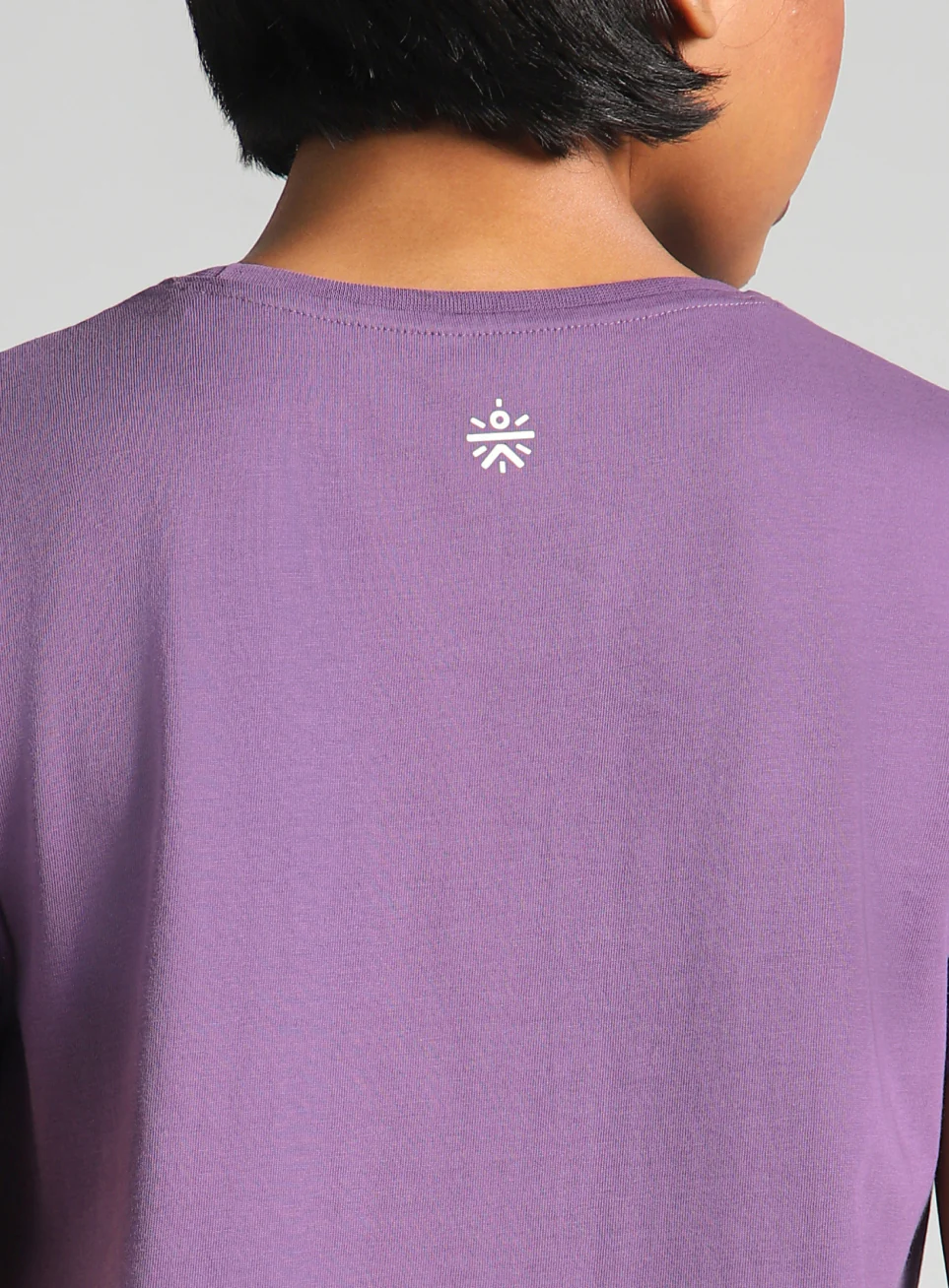 Women's Purple Flow Harmony Print Yoga T-shirt - Image 8