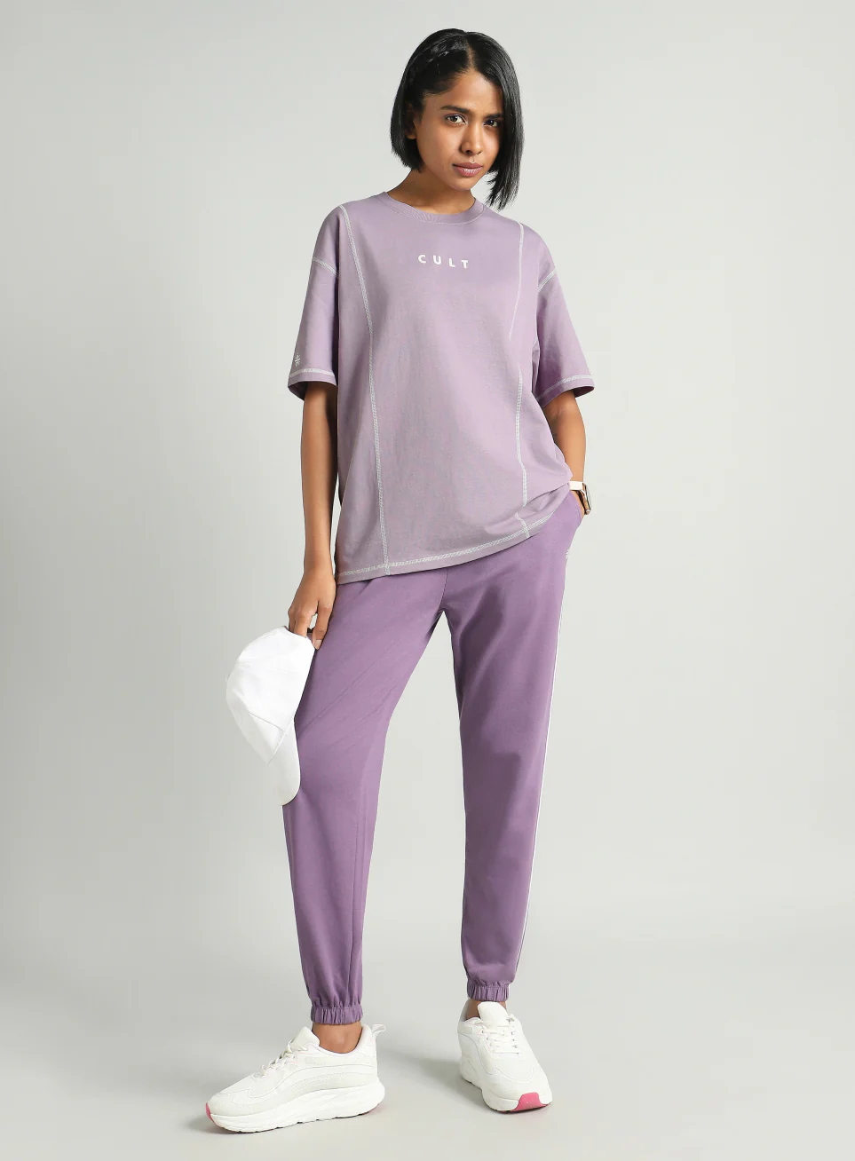 Women's Purple Game On Cult Oversized Fit T-shirt - Image 3