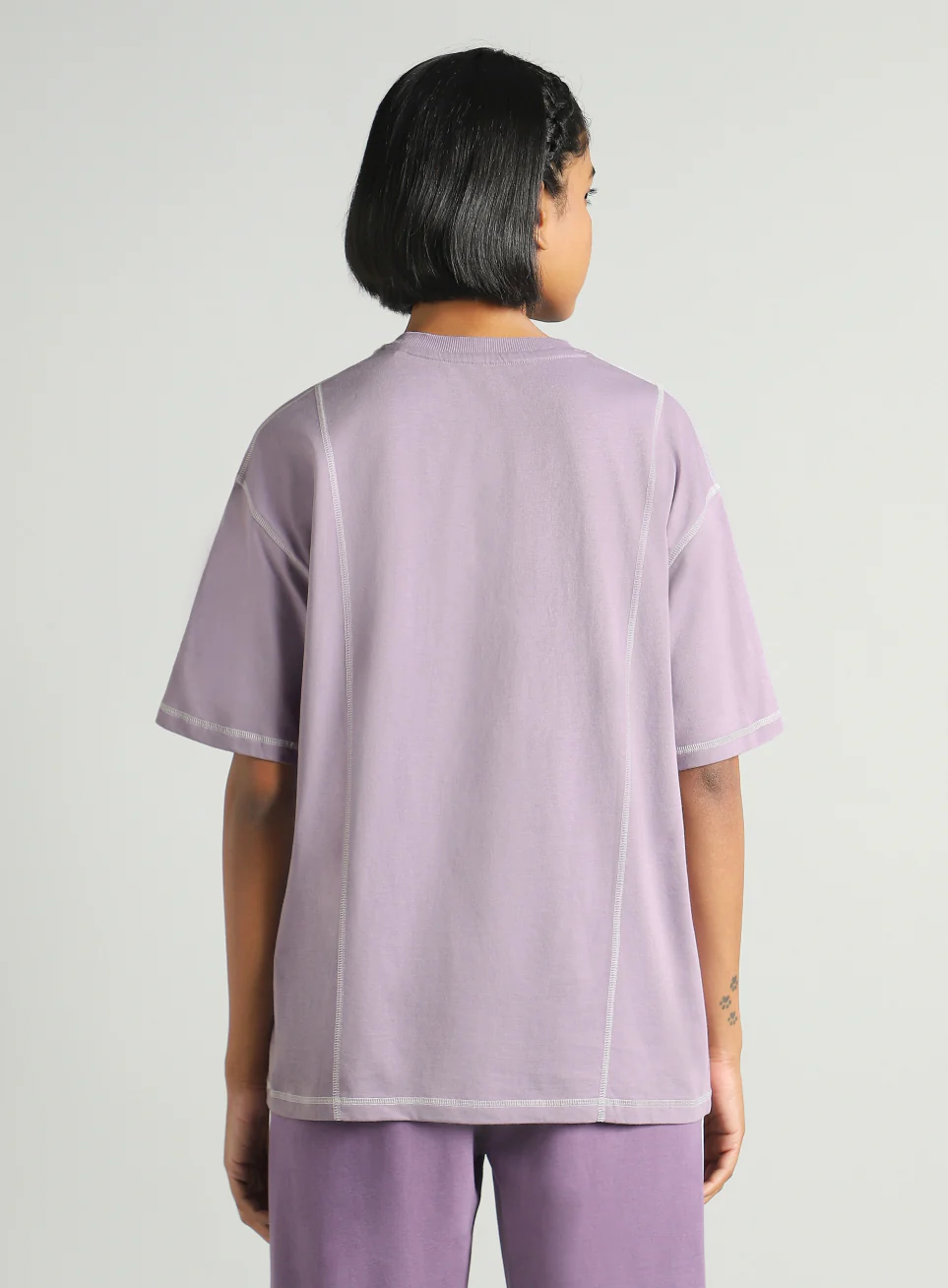 Women's Purple Game On Cult Oversized Fit T-shirt - Image 6