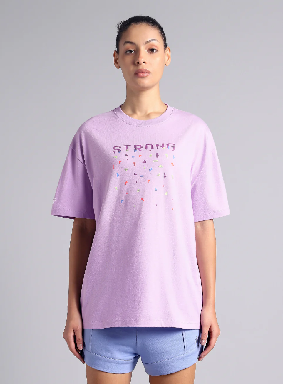 Women's Purple Graphic Oversized T-shirt - Image 4