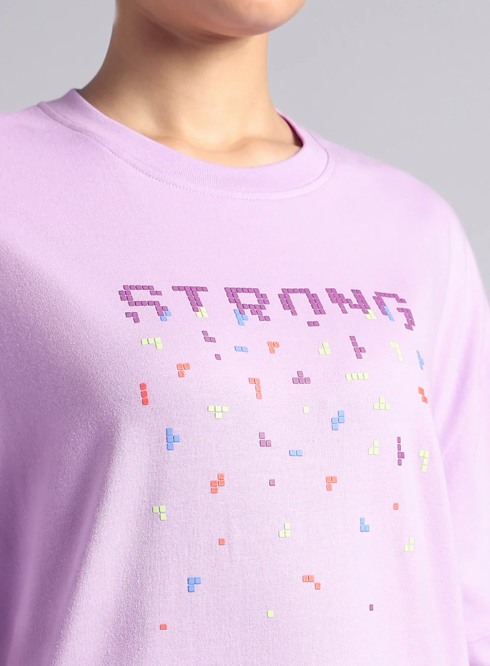 Women's Purple Graphic Oversized T-shirt - Image 7
