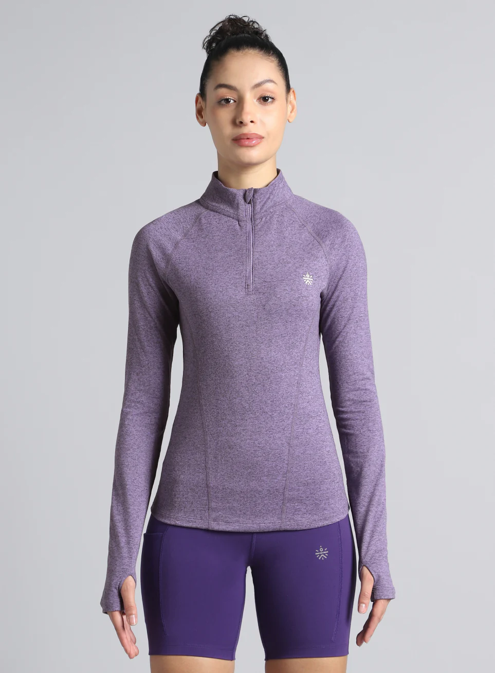 Women's Purple Half Zip All Weather Performance Jacket - Image 4