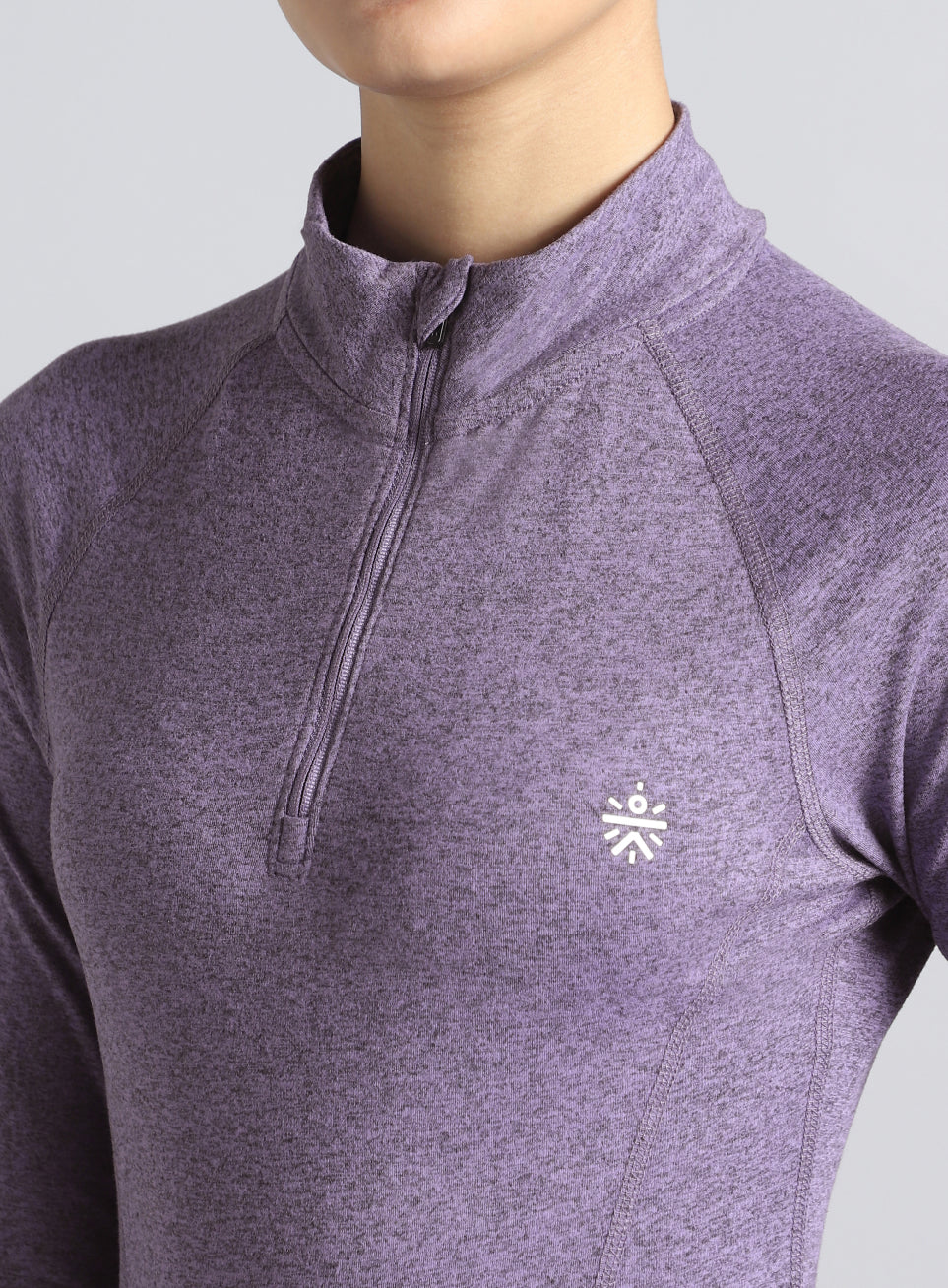 Women's Purple Half Zip All Weather Performance Jacket - Image 7
