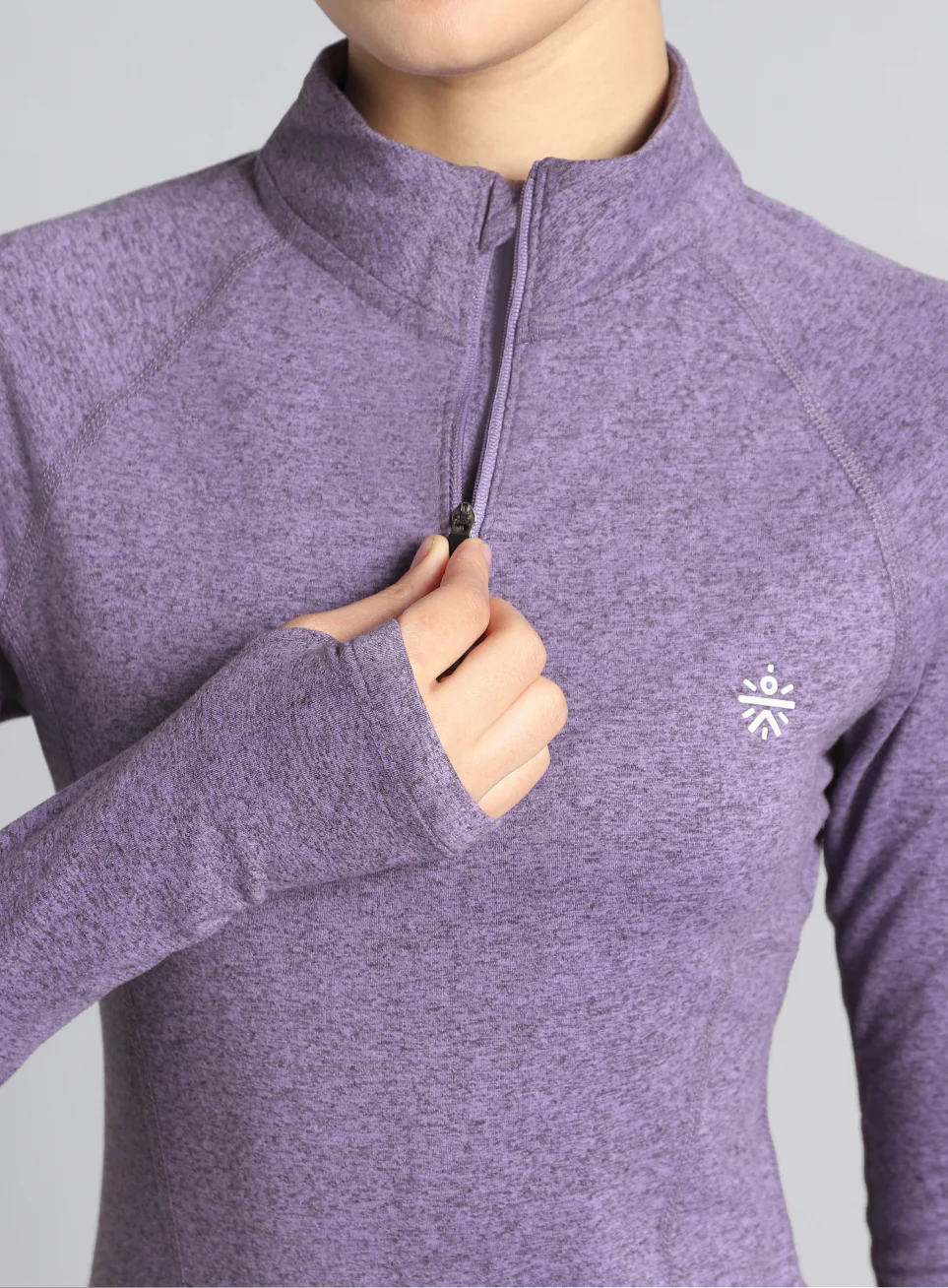 Women's Purple Half Zip All Weather Performance Jacket - Image 8