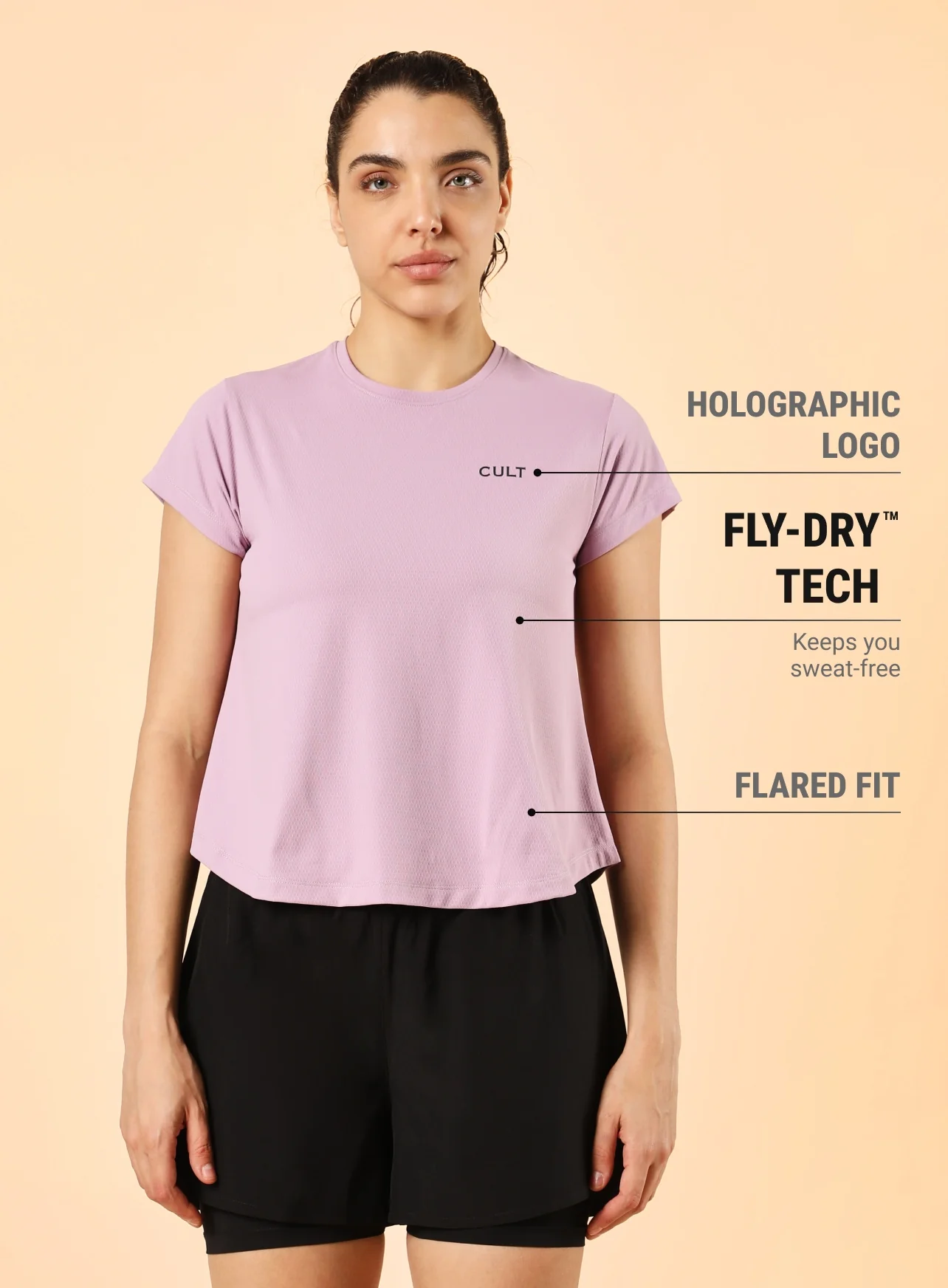 Women's Purple High Energy Training Top - Image 4
