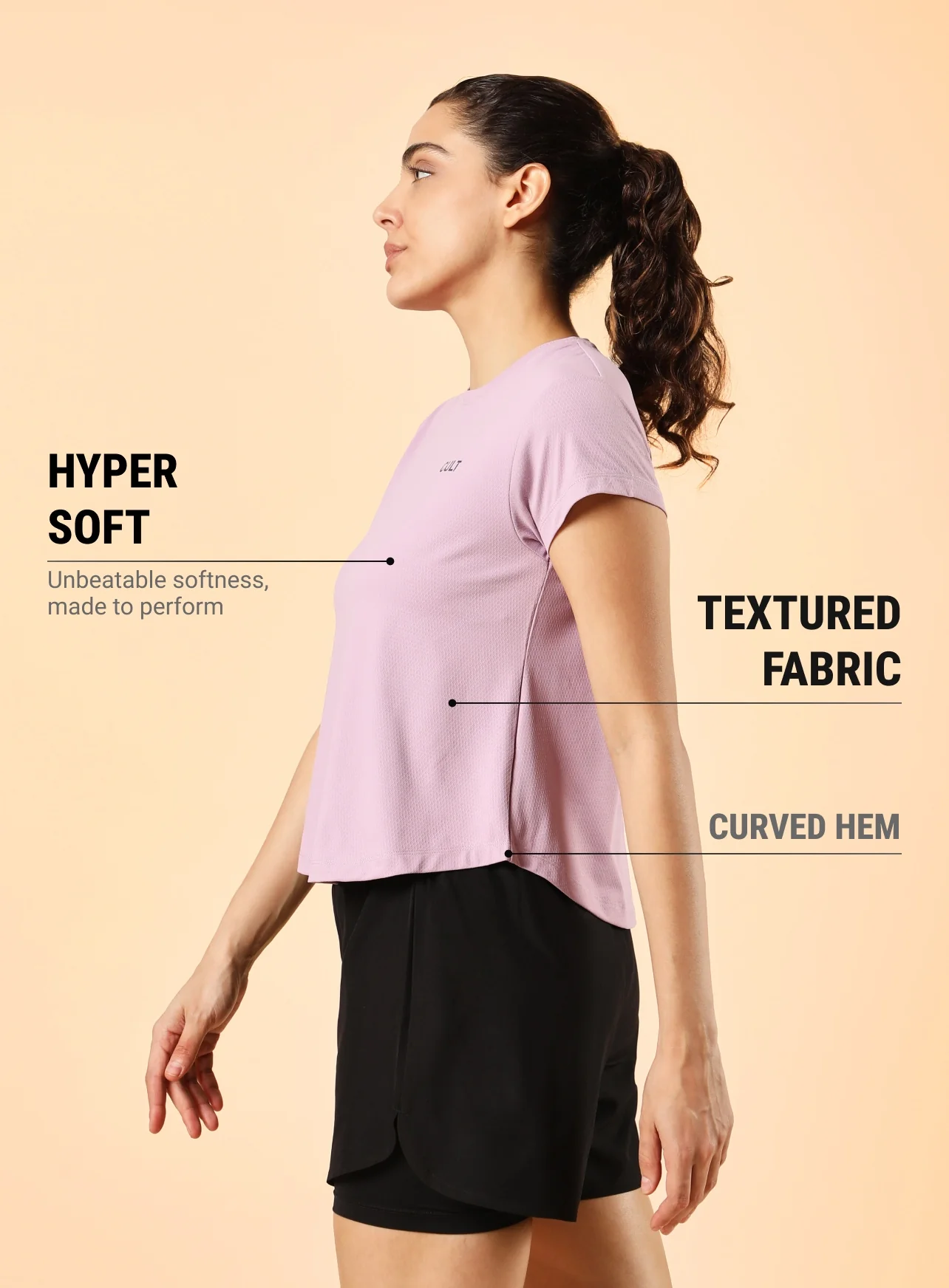 Women's Purple High Energy Training Top - Image 5