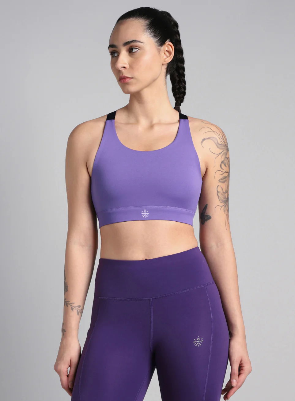 Women's Purple High Impact Running Bra - Image 4