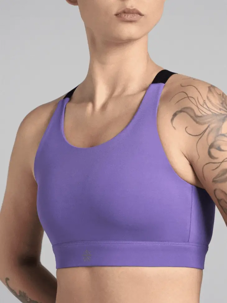 Women's Purple High Impact Running Bra - Image 8