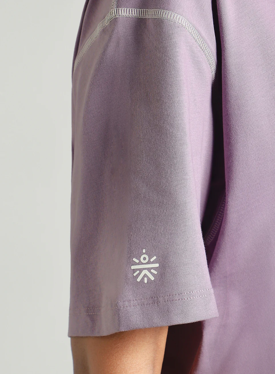 Women's Purple Mini Graphic Oversized Fit T-shirt - Image 8