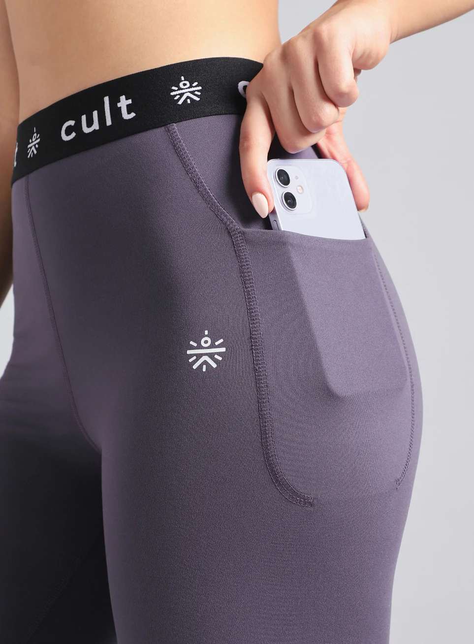Women's Purple Move Easy COMFlex Tights - Image 8