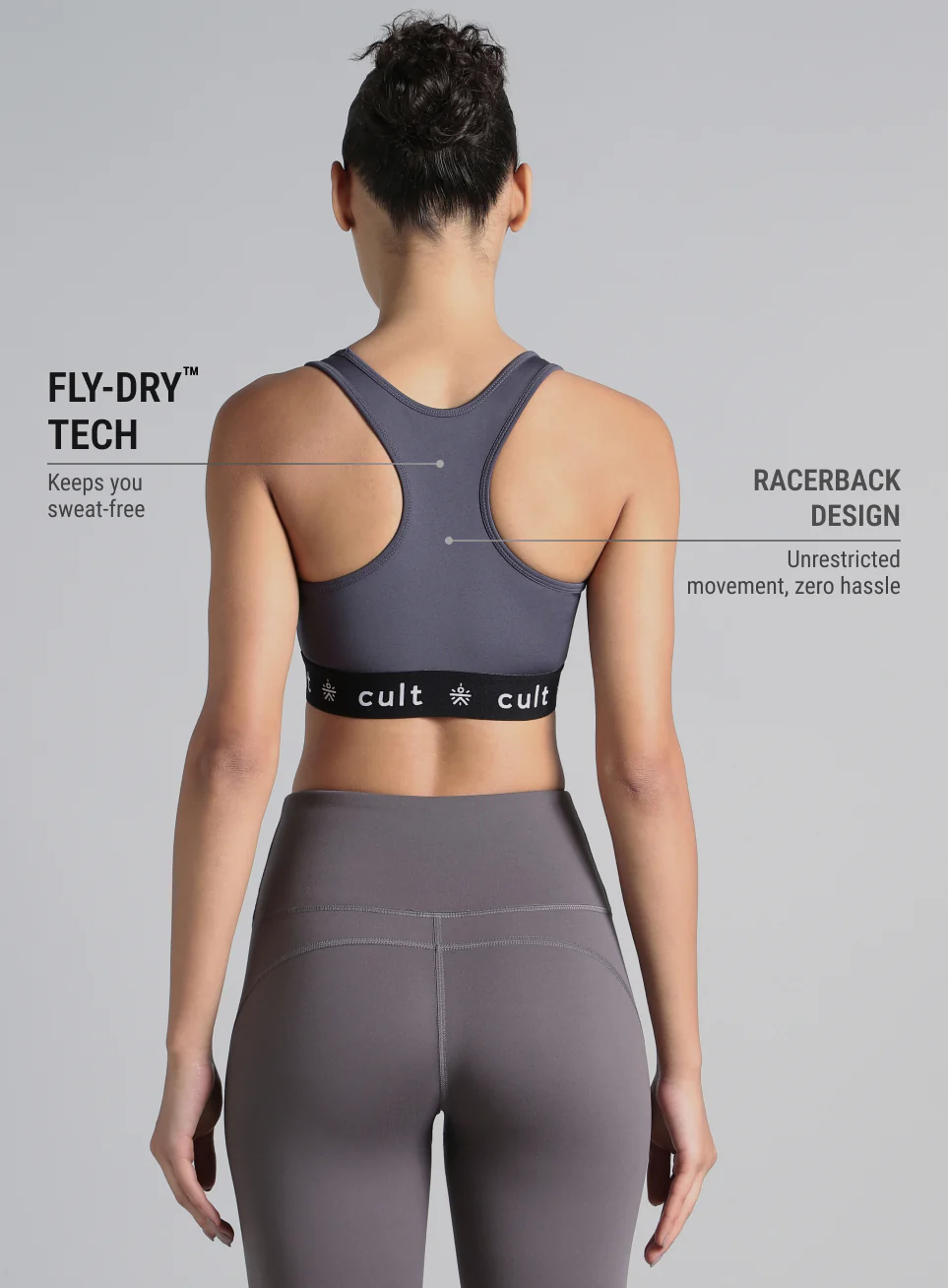Women's Purple Move Easy High Support Sports Bra - Image 6