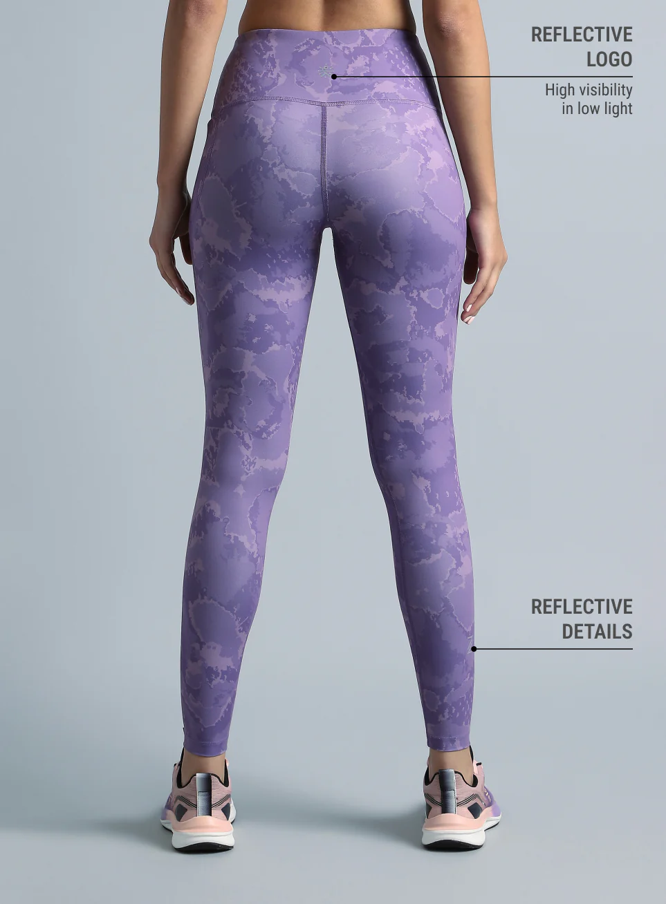 Women's Purple Pacer AOP Comflex Tights - Image 6
