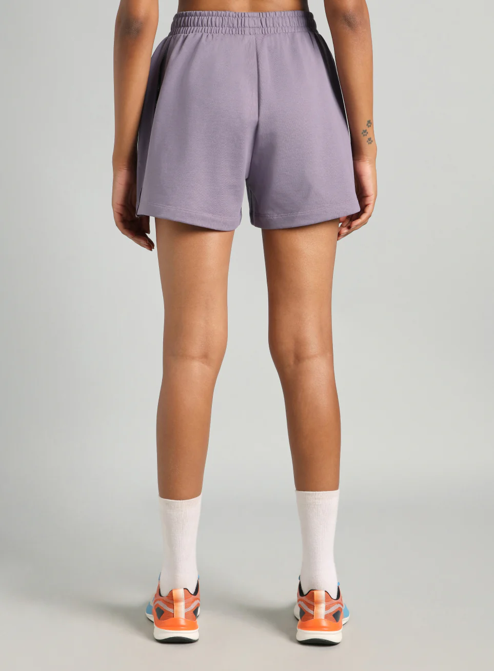 Women's Purple Panelled Shorts - Image 6