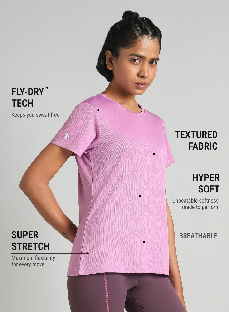 Women's Purple Performance T-Shirt - Image 5