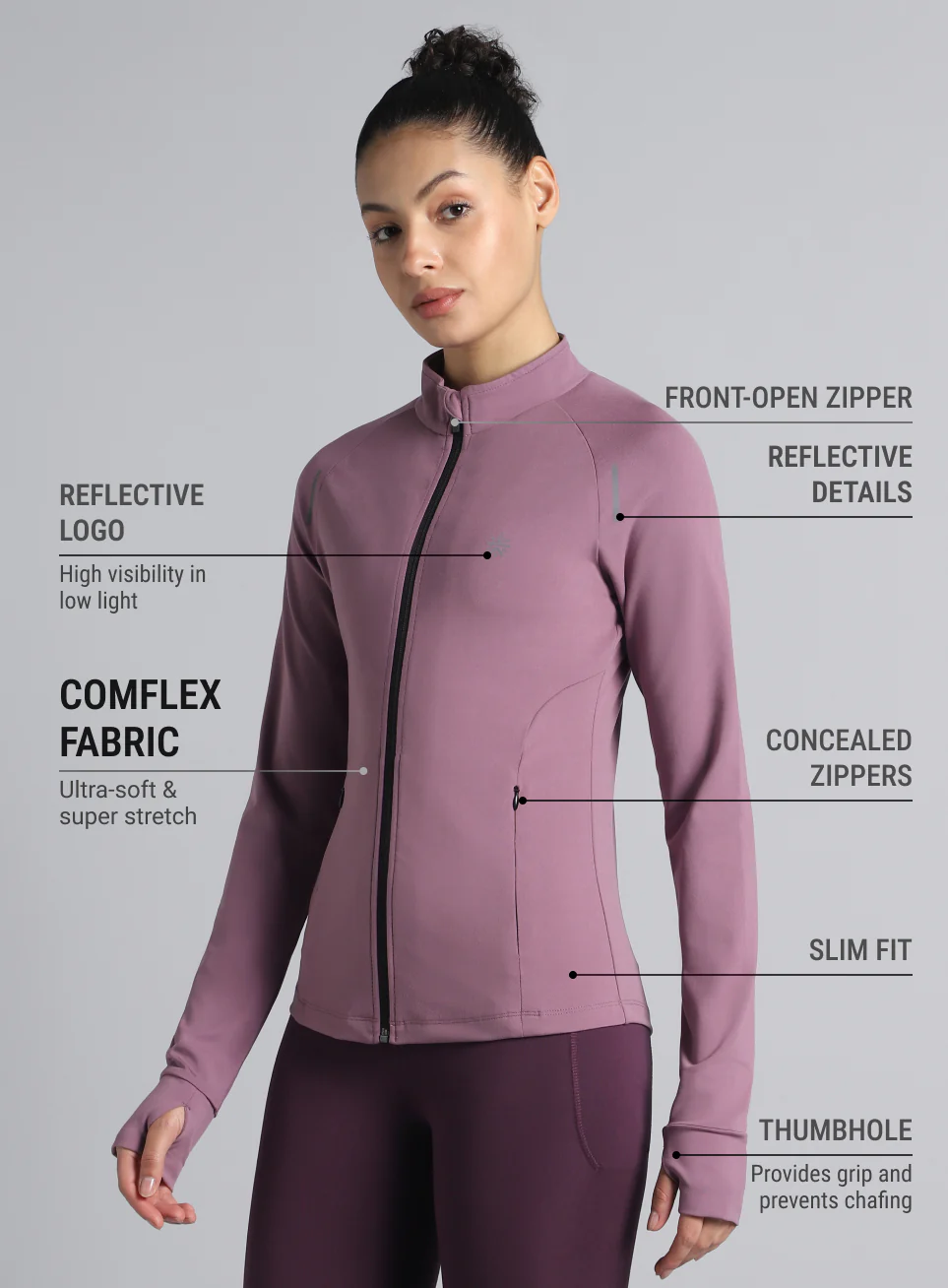 Women's Purple Performance Training Essential COMFlex Jacket - Image 5