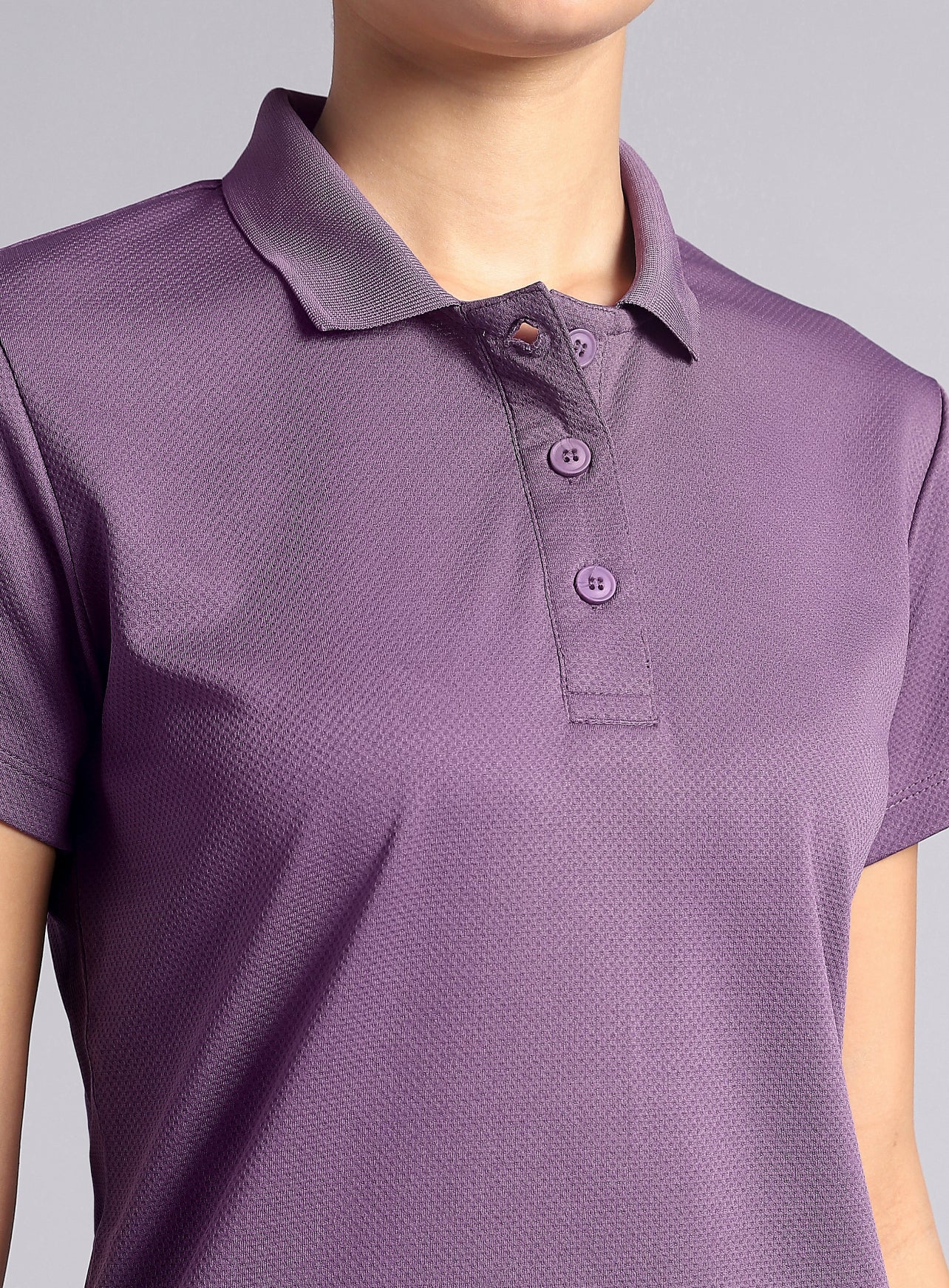 Women's Purple Performance Training Polo - Image 7