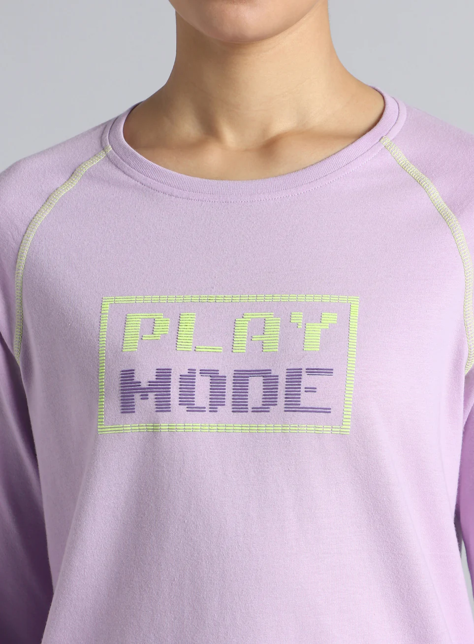 Women's Purple Play Mode Full Sleeve T-shirt - Image 7