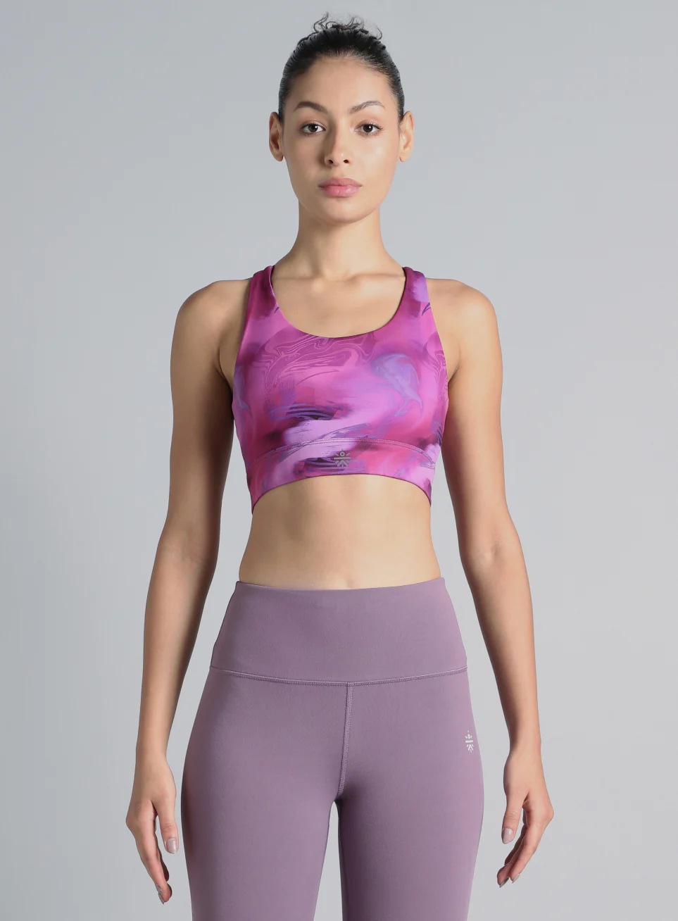 Women's Purple Printed High Impact Training Bra - Image 4