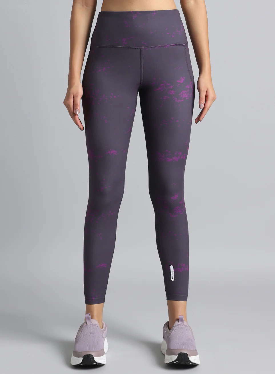Women's Purple Printed Train All Day COMFlex Tights - Image 4