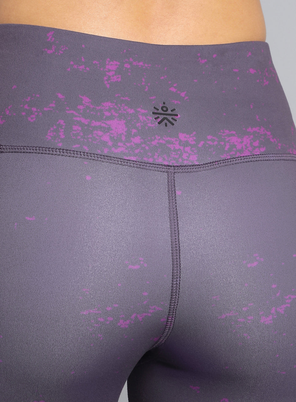 Women's Purple Printed Train All Day COMFlex Tights - Image 9