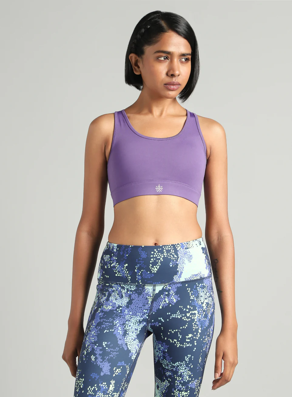 Women's Purple Racer Back With Hook High Support Running Bra - Image 4