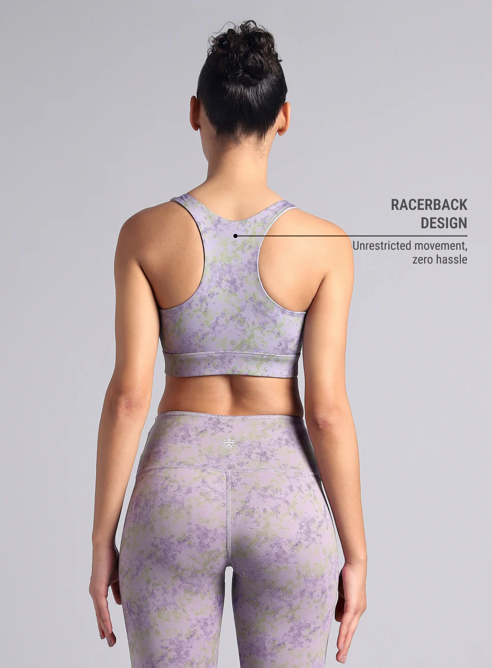 Women's Purple Reversible Yoga High Support Bra - Image 9