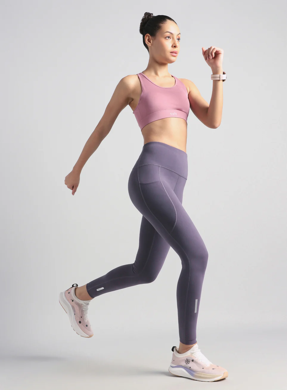 Women's Purple Run Elevate COMFlex Tights - Image 2
