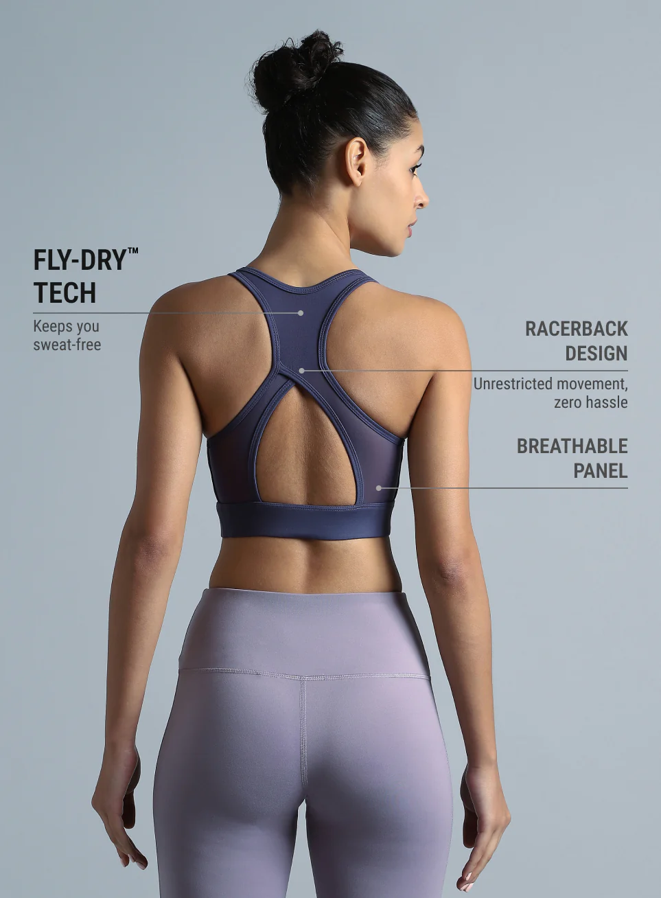 Women's Purple Run Elevate High Support Bra - Image 6
