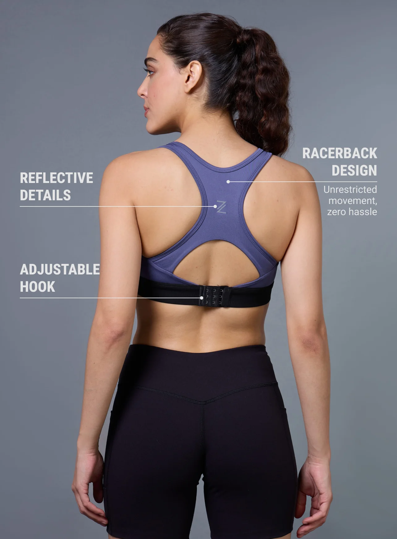 Women's Purple Run Forward High Support Bra - Image 6