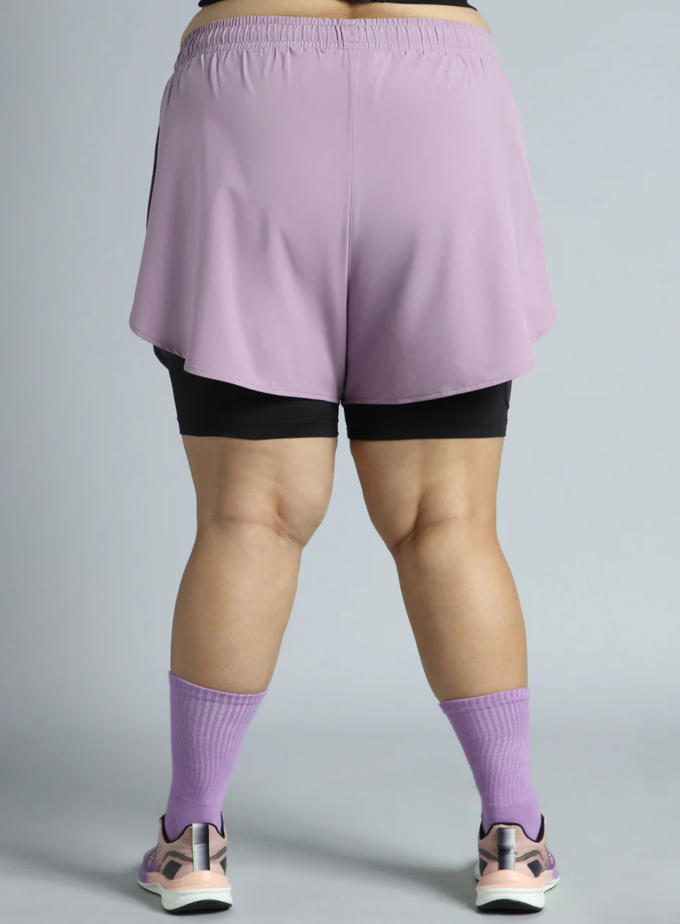 Women's Purple Running Essential Plus Size Built in Shorts - Image 6