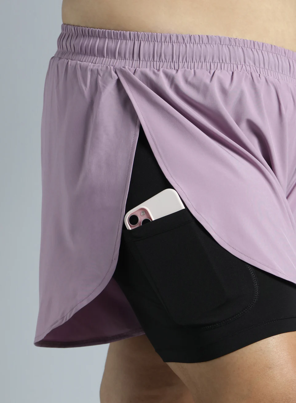 Women's Purple Running Essential Plus Size Built in Shorts - Image 7