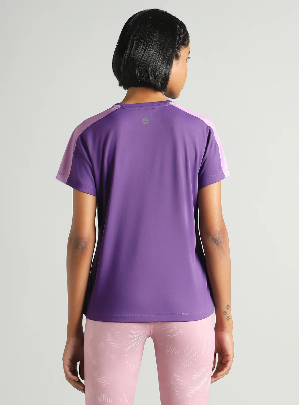 Women's Purple Shoulder Pop Active T-shirt - Image 6