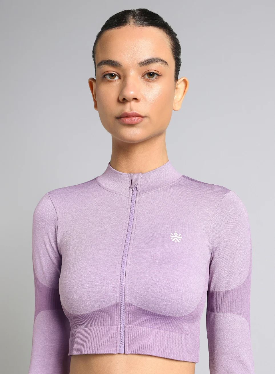 Women's Purple Snug Fit Seamless Jacket - Image 7