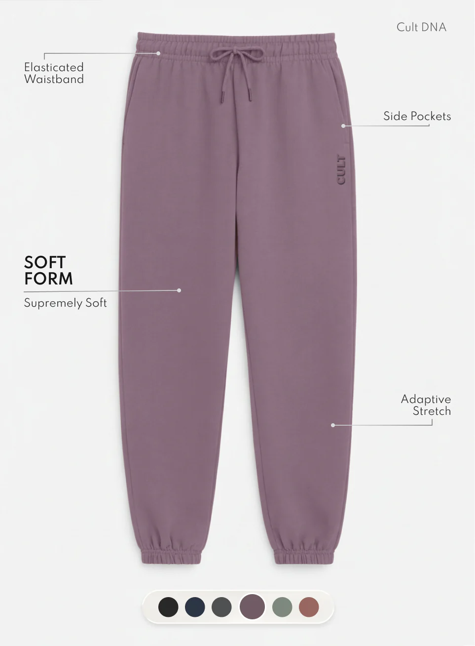 Women's Purple Soft Form Classic Joggers - Image 4
