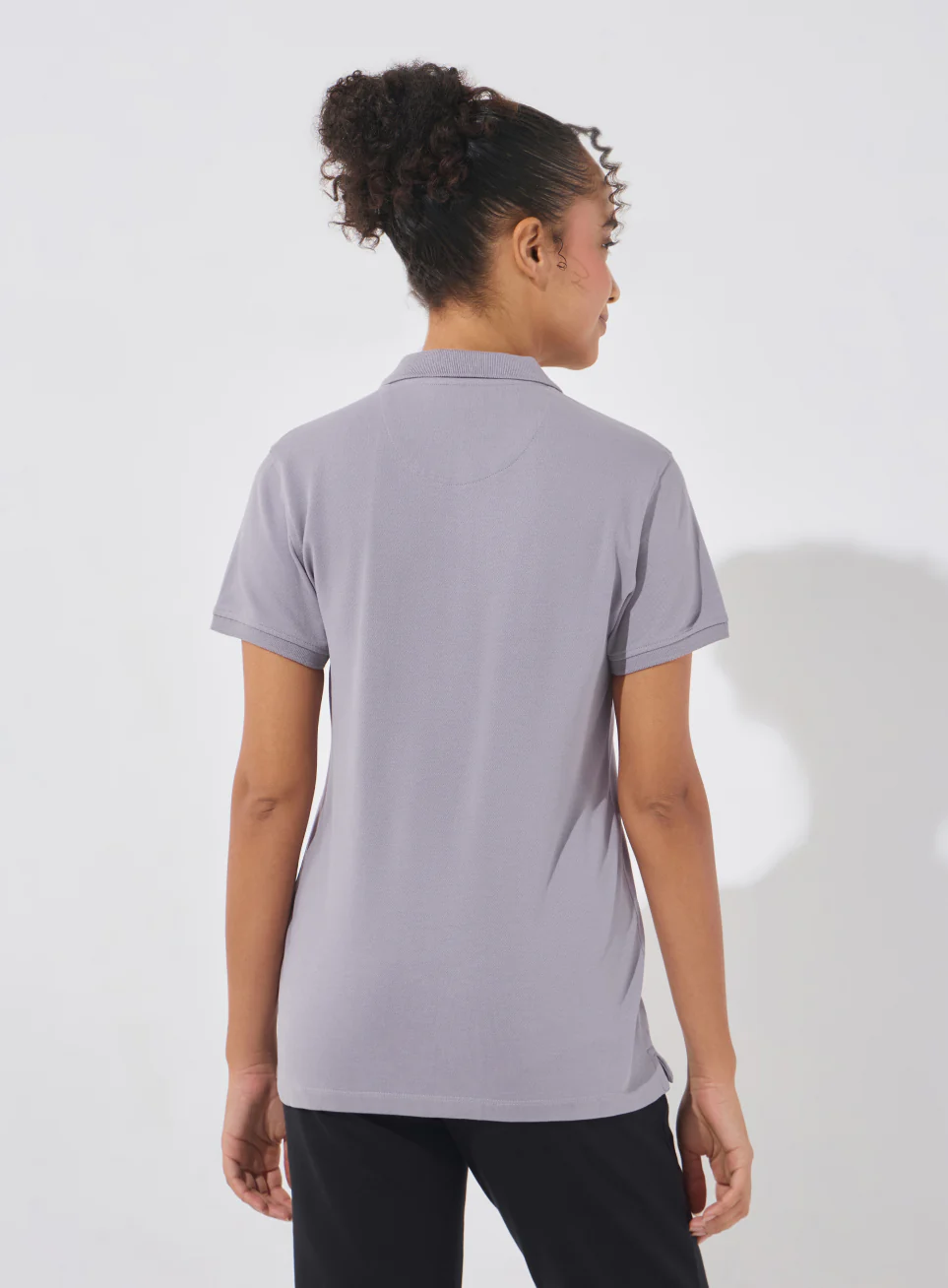 Women's Purple Soft Form Classic Polo T-shirt - Image 6