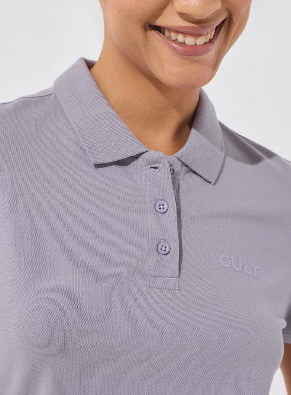 Women's Purple Soft Form Classic Polo T-shirt - Image 7