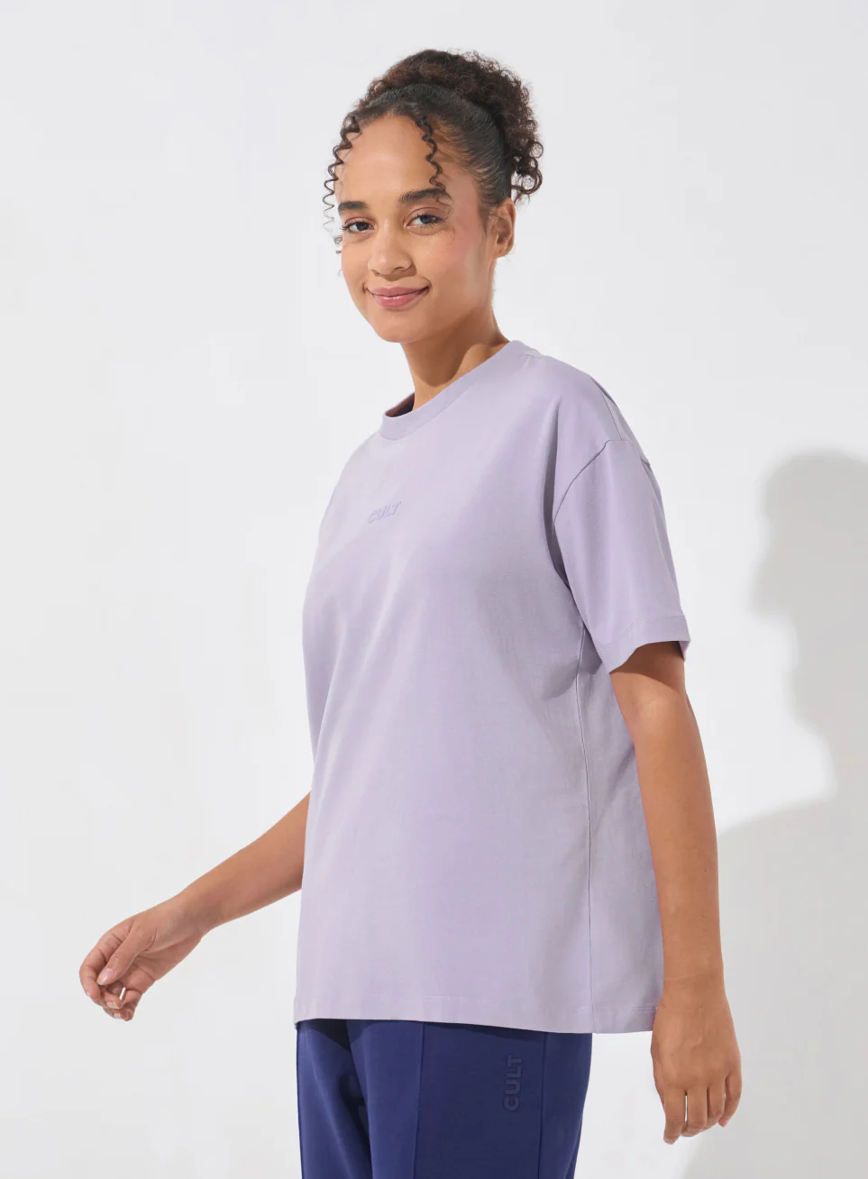 Women's Purple Soft Form Comfort Oversized T-shirt - Image 5