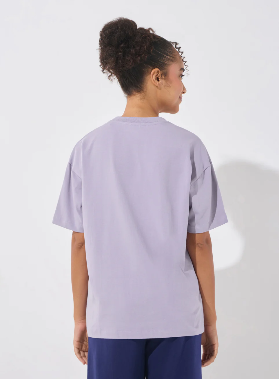 Women's Purple Soft Form Comfort Oversized T-shirt - Image 6