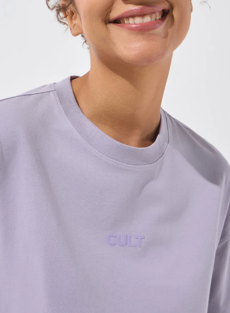 Women's Purple Soft Form Comfort Oversized T-shirt - Image 7