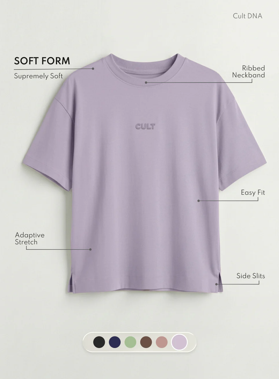 Women's Purple Soft Form Easy Fit Everyday T-shirt - Image 4