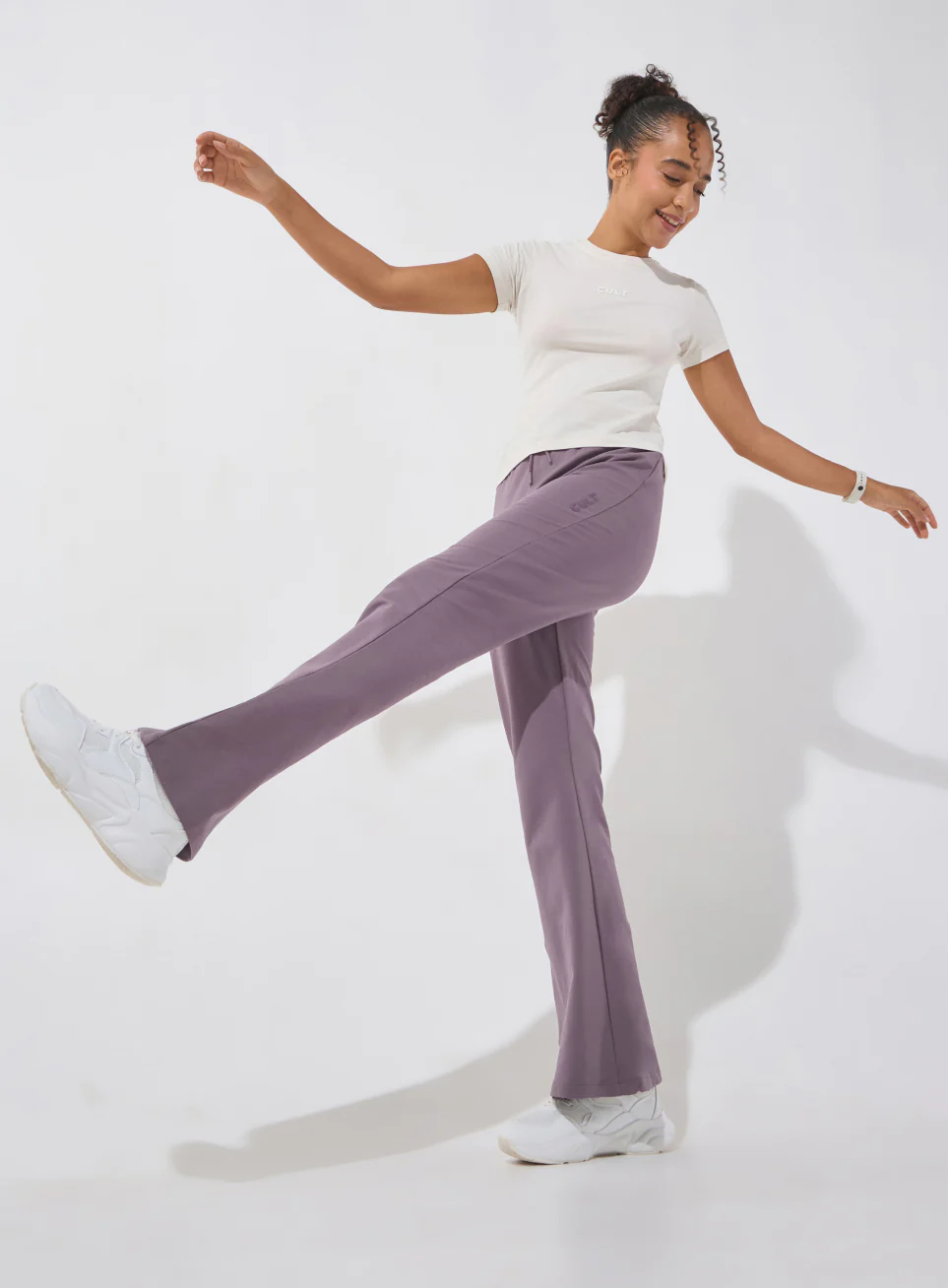Women's Purple Soft Form Flow Flared Pants - Image 2