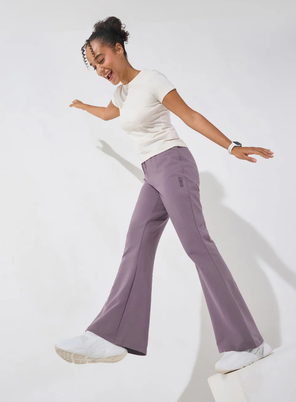 Women's Purple Soft Form Flow Flared Pants - Image 3